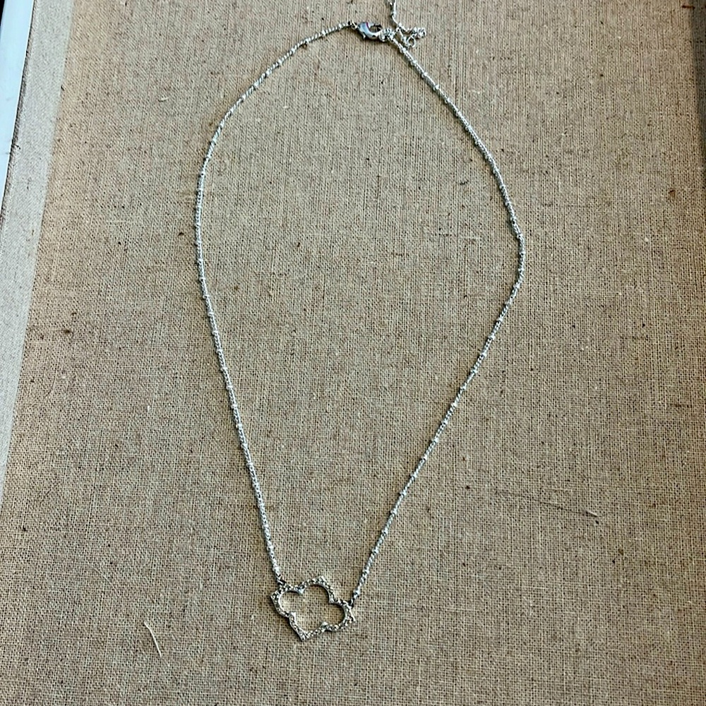 Stella and dot pave reversible silver necklace